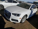 2018 Audi A4 Premium White vin: WAUDNAF49JA218725