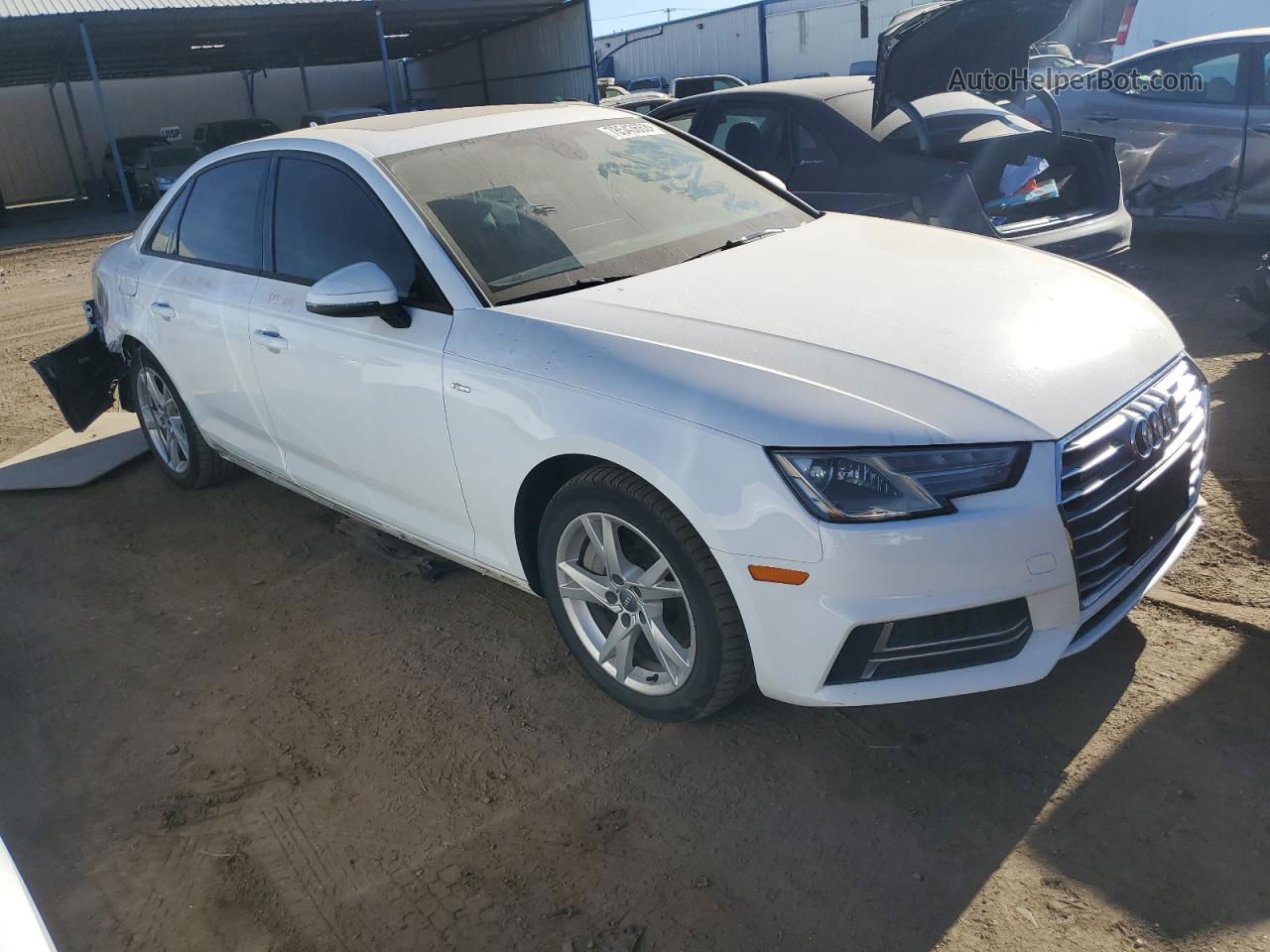 2018 Audi A4 Premium White vin: WAUDNAF49JA218725