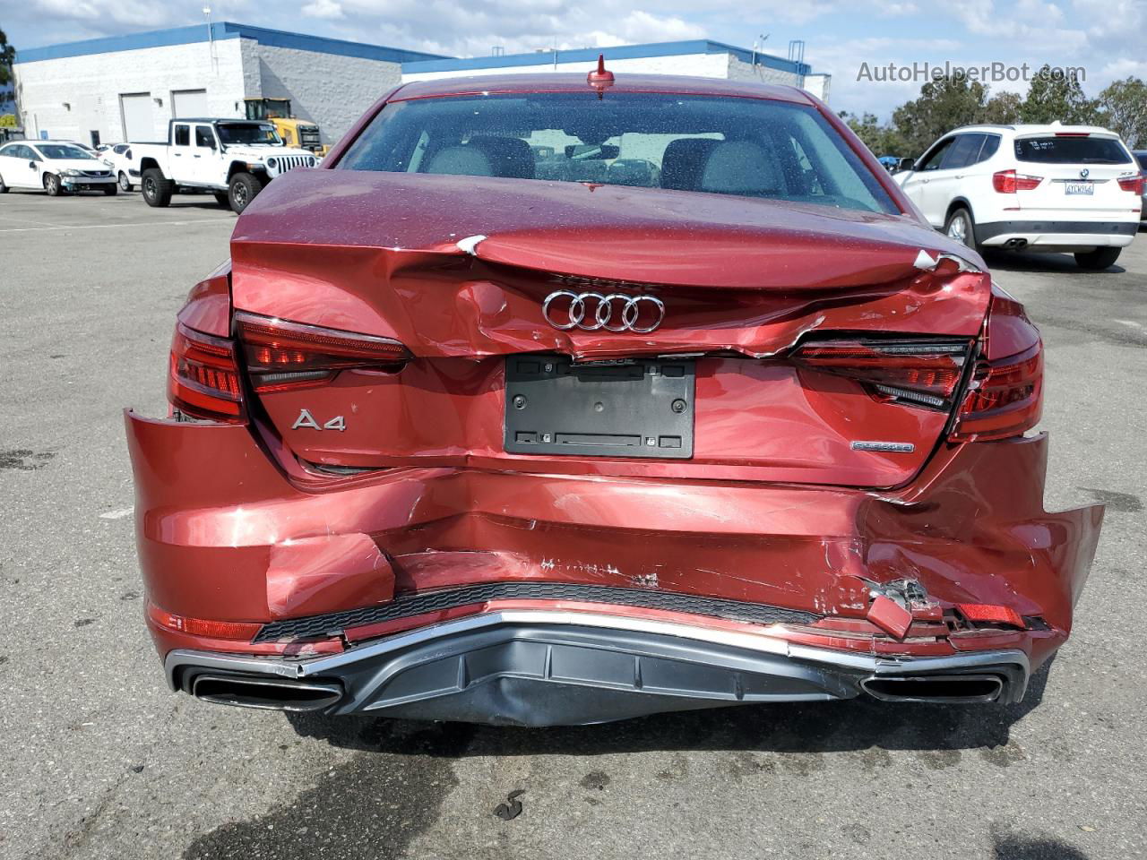 2019 Audi A4 Premium Red vin: WAUDNAF4XKA041863