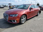 2019 Audi A4 Premium Red vin: WAUDNAF4XKA041863