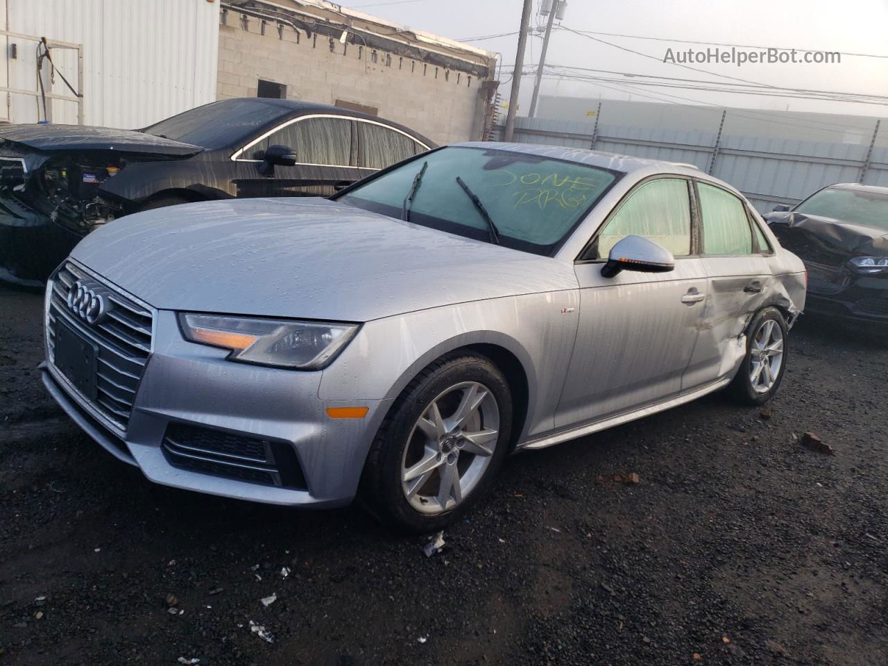 2018 Audi A4 Premium Silver vin: WAUDNBF46JA022974