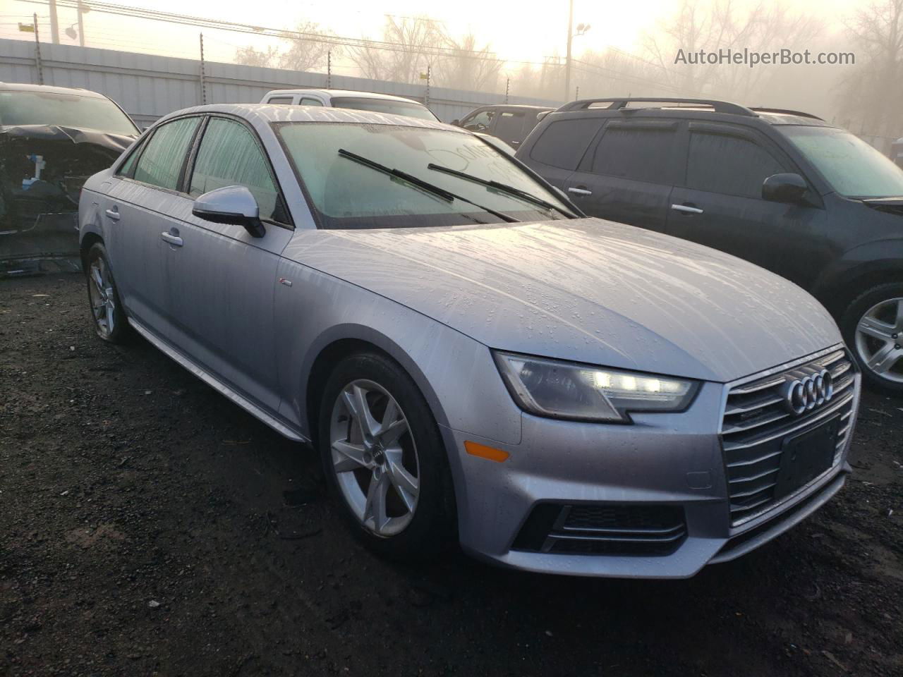 2018 Audi A4 Premium Silver vin: WAUDNBF46JA022974