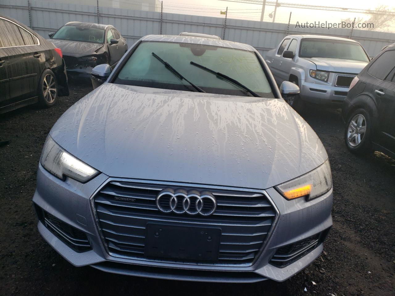 2018 Audi A4 Premium Silver vin: WAUDNBF46JA022974