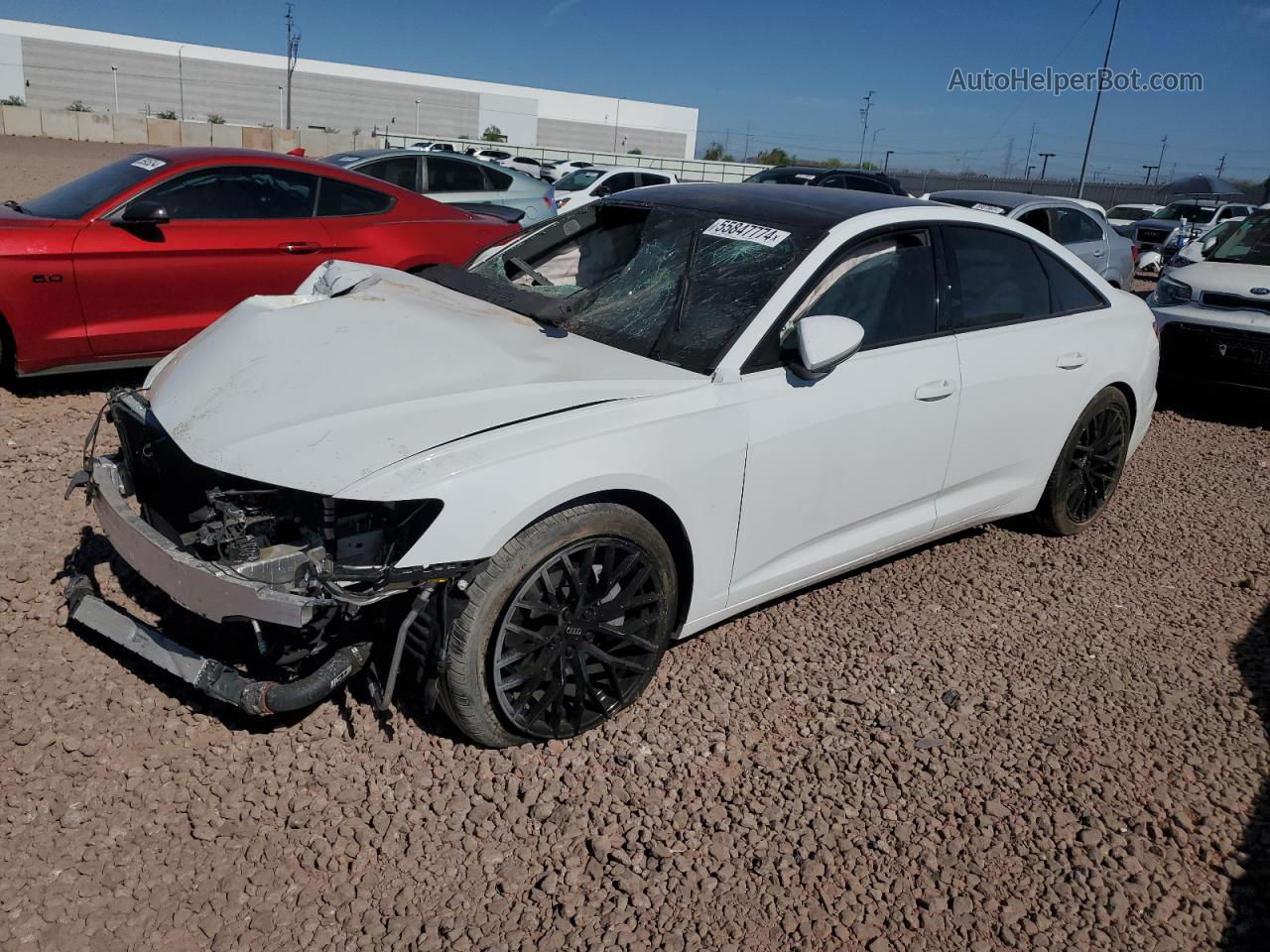 2019 Audi A6 Premium Plus White vin: WAUE8AF20KN124592