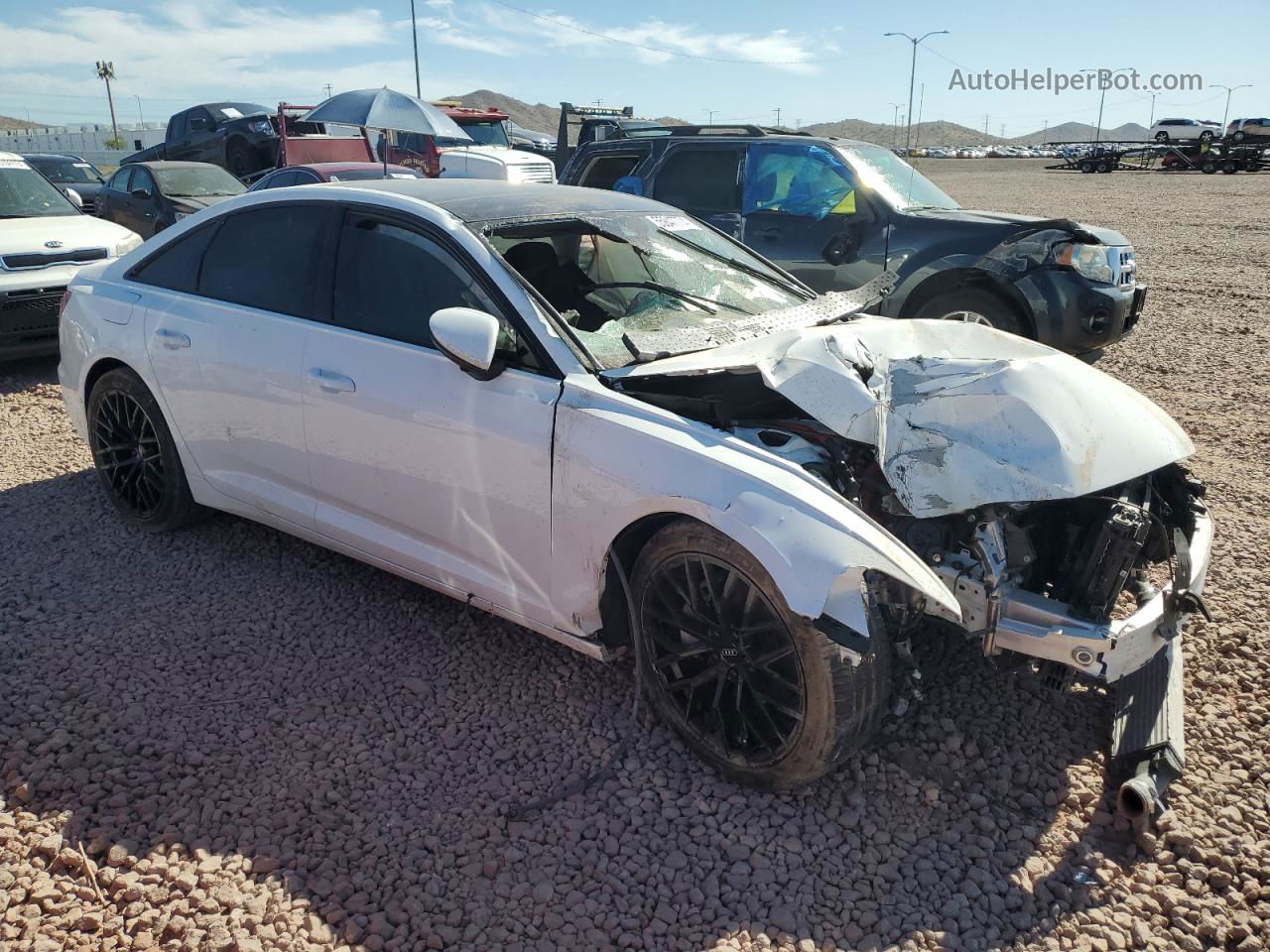 2019 Audi A6 Premium Plus White vin: WAUE8AF20KN124592