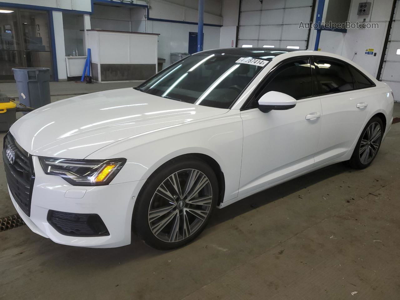 2019 Audi A6 Premium Plus White vin: WAUE8AF28KN128602