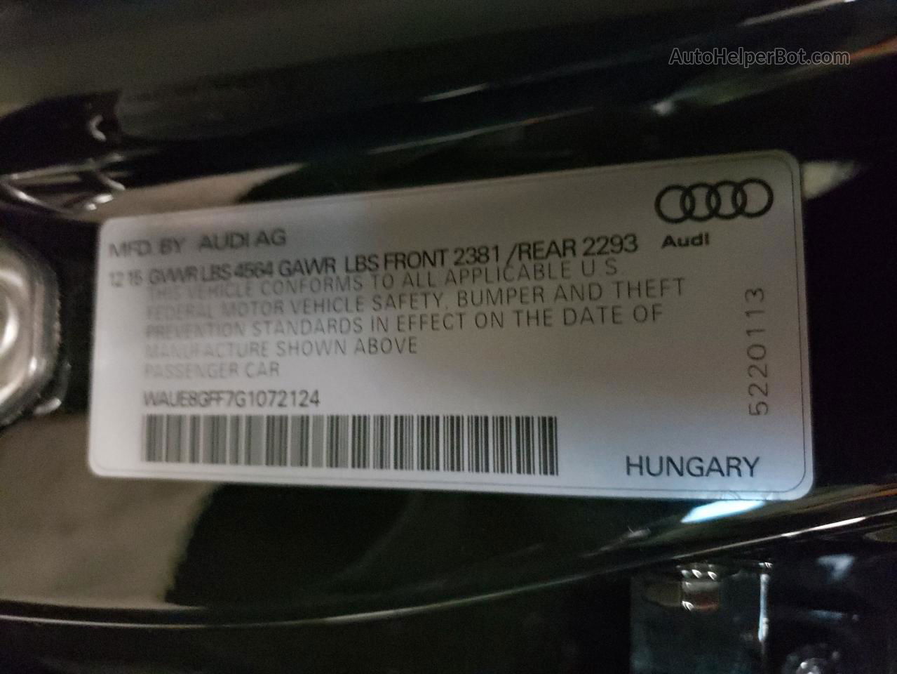 2016 Audi A3 Premium Plus Черный vin: WAUE8GFF7G1072124