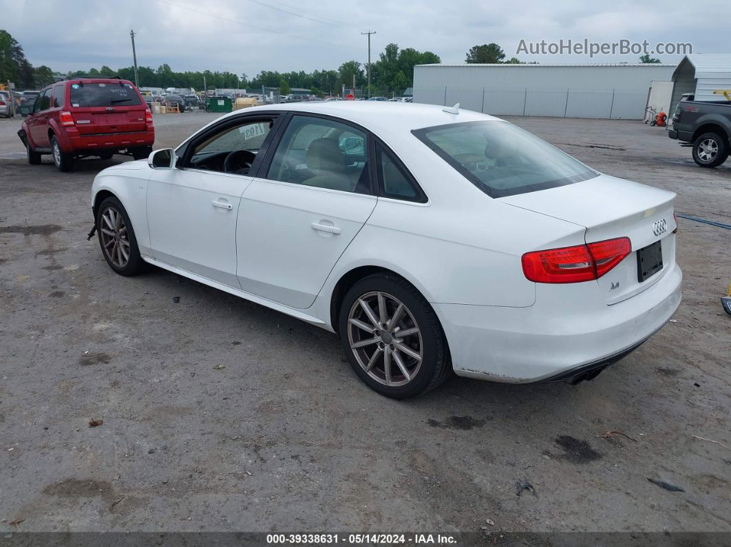 2014 Audi A4 2.0t Premium Белый vin: WAUEFAFL0EN023376