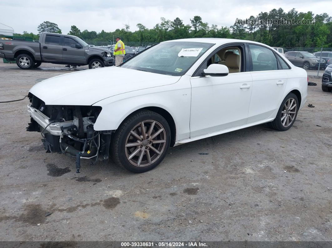 2014 Audi A4 2.0t Premium Белый vin: WAUEFAFL0EN023376