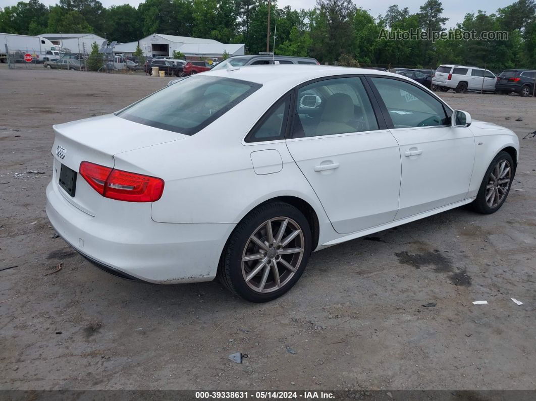 2014 Audi A4 2.0t Premium Белый vin: WAUEFAFL0EN023376