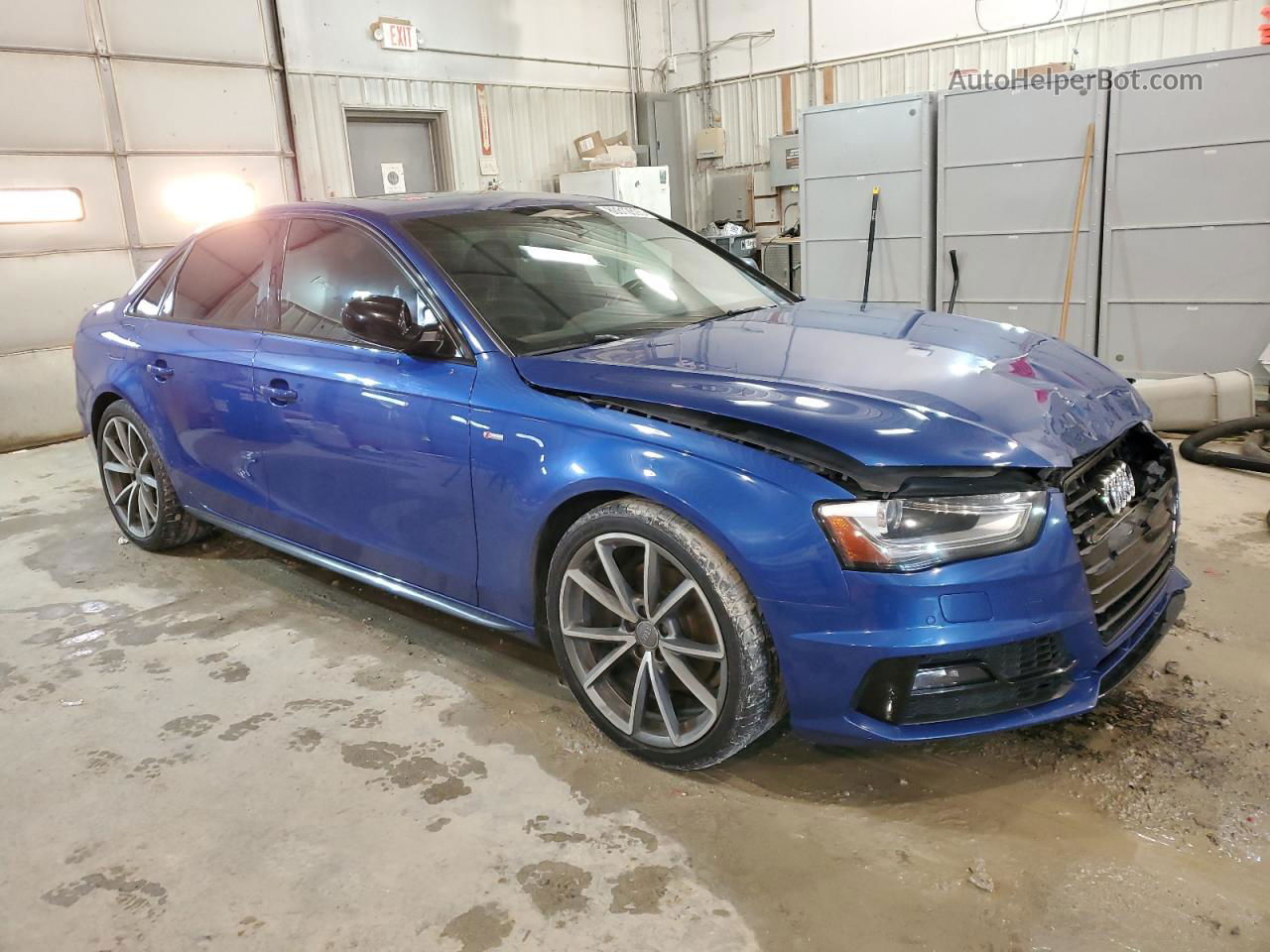 2016 Audi A4 Premium Plus S-line Blue vin: WAUEFAFL2GN014343