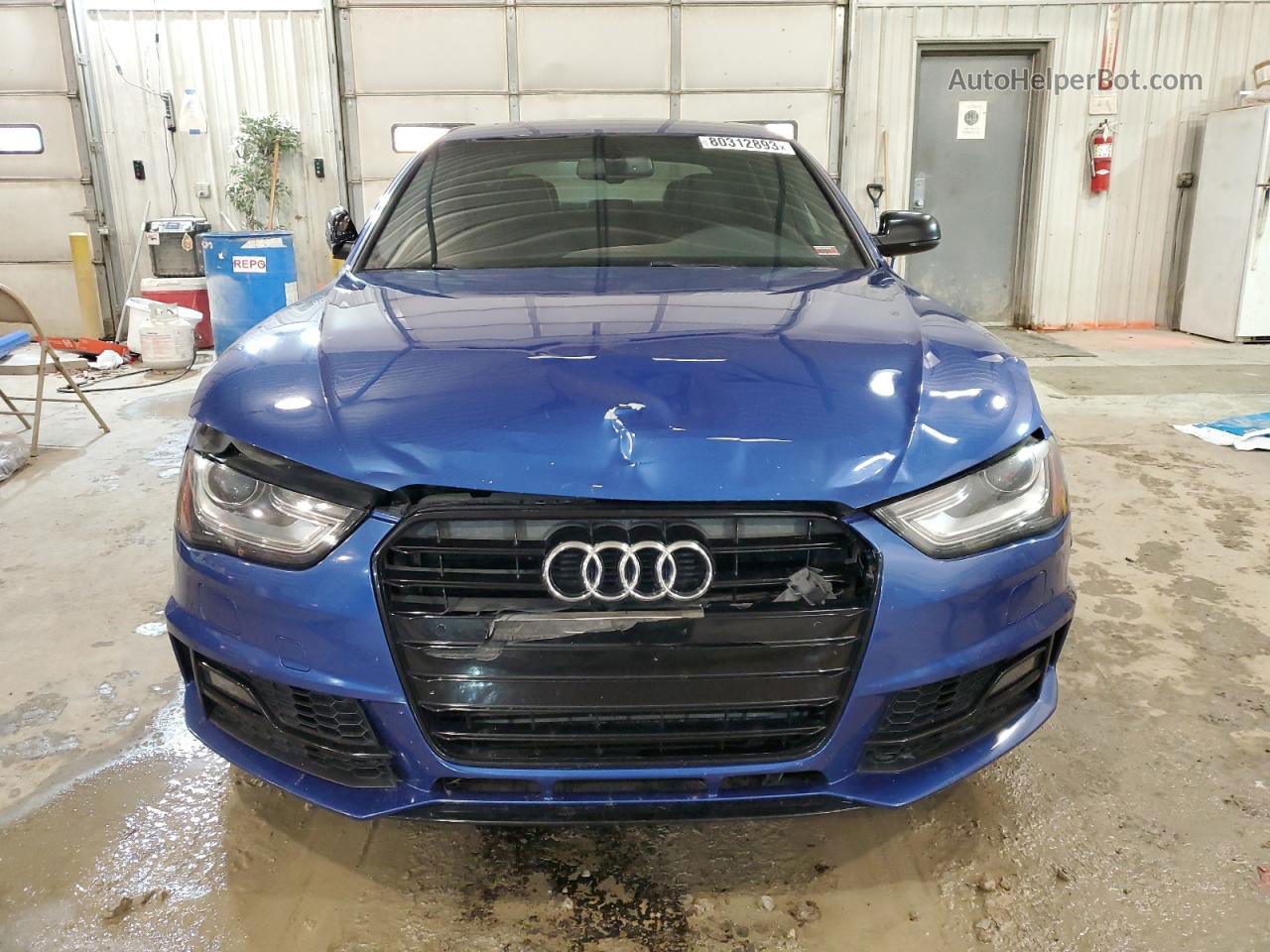 2016 Audi A4 Premium Plus S-line Blue vin: WAUEFAFL2GN014343