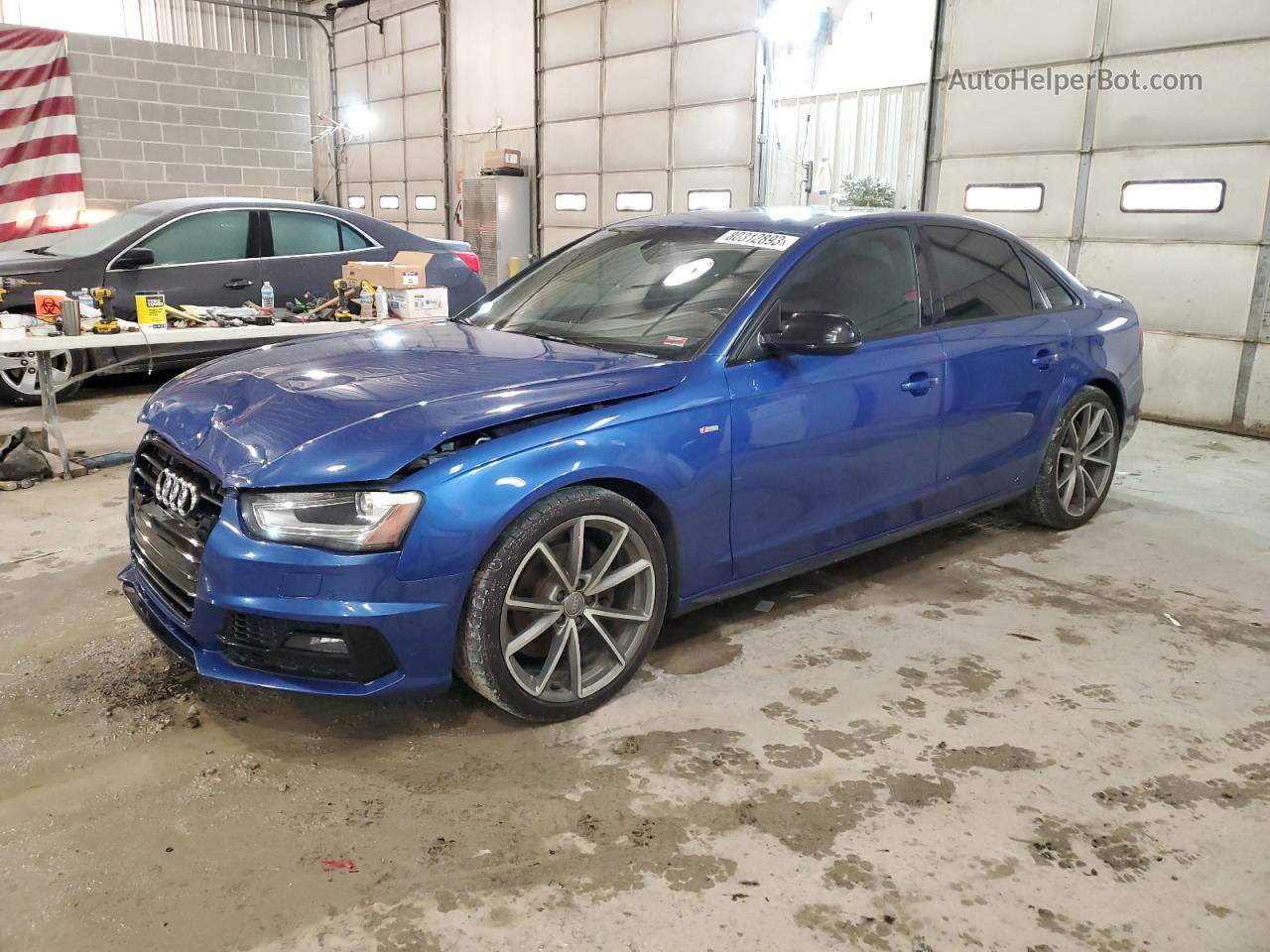 2016 Audi A4 Premium Plus S-line Blue vin: WAUEFAFL2GN014343