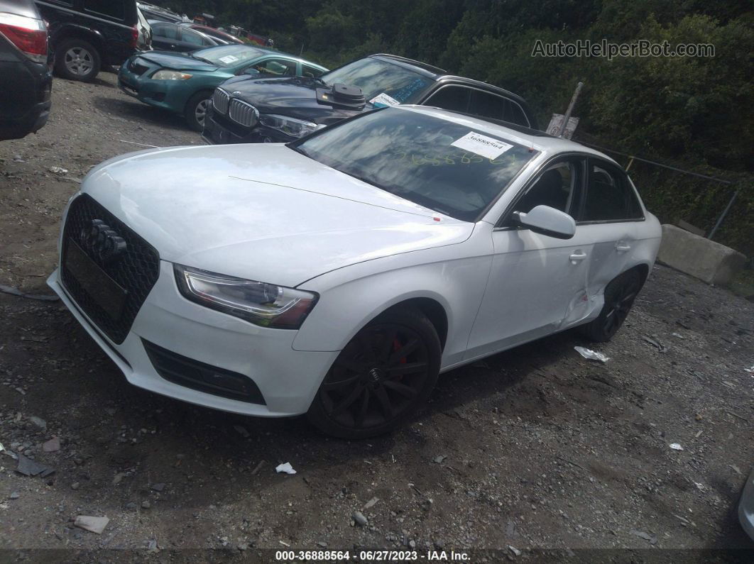 2013 Audi A4 Premium Plus White vin: WAUEFAFL3DN008692