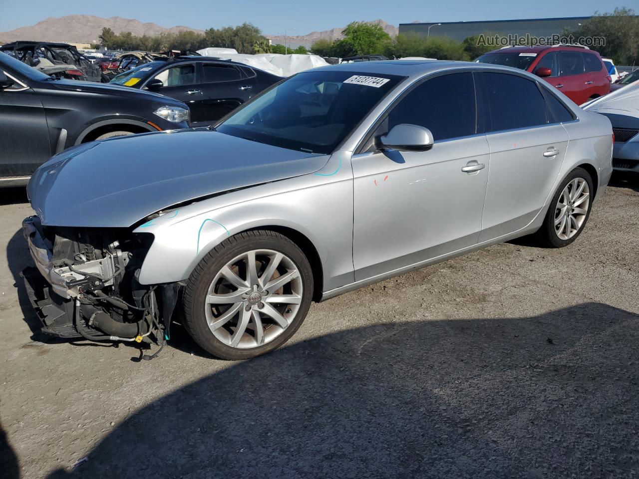 2013 Audi A4 Premium Plus Silver vin: WAUEFAFL3DN016498