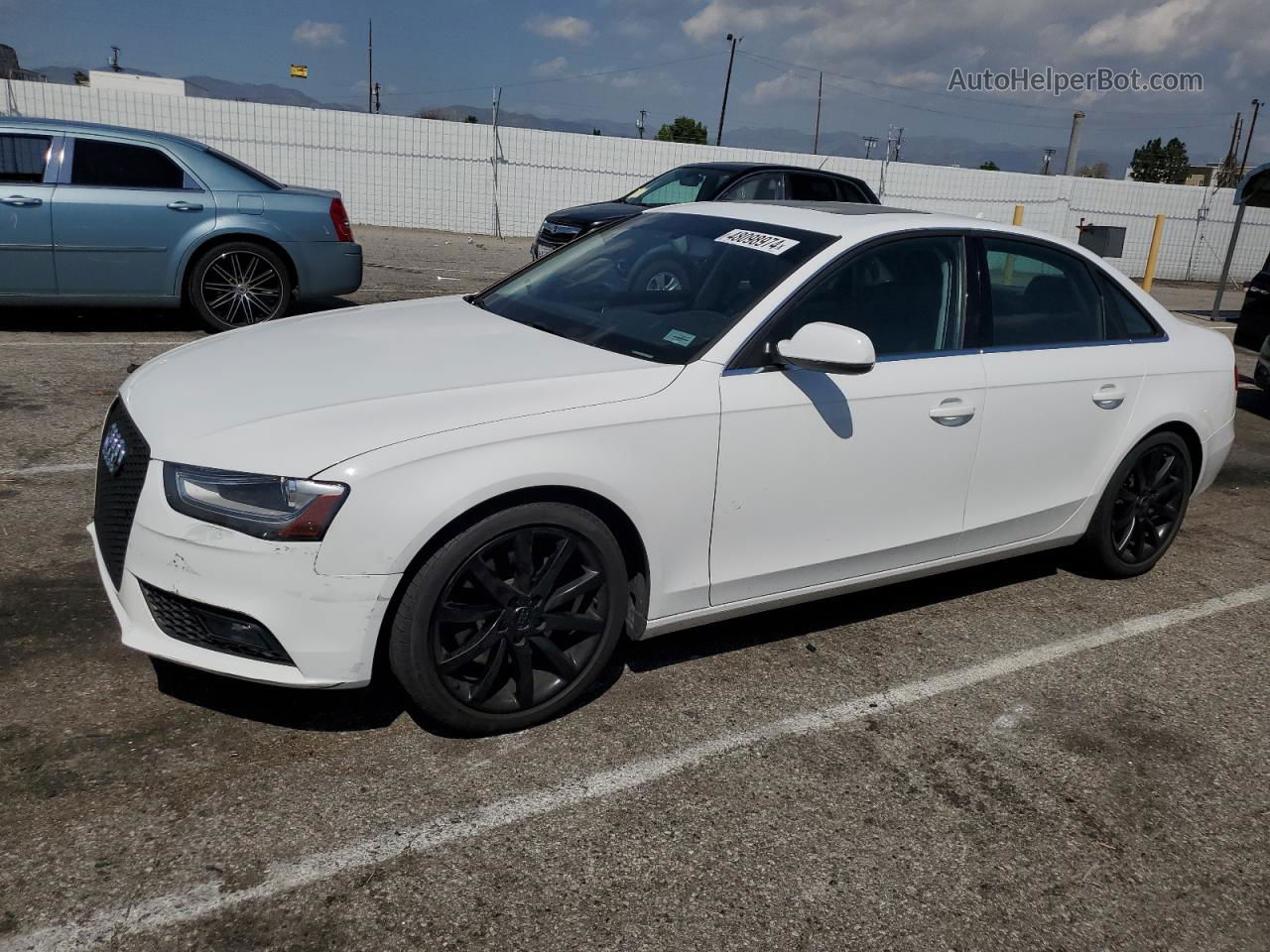 2013 Audi A4 Premium Plus White vin: WAUEFAFL4DN026683