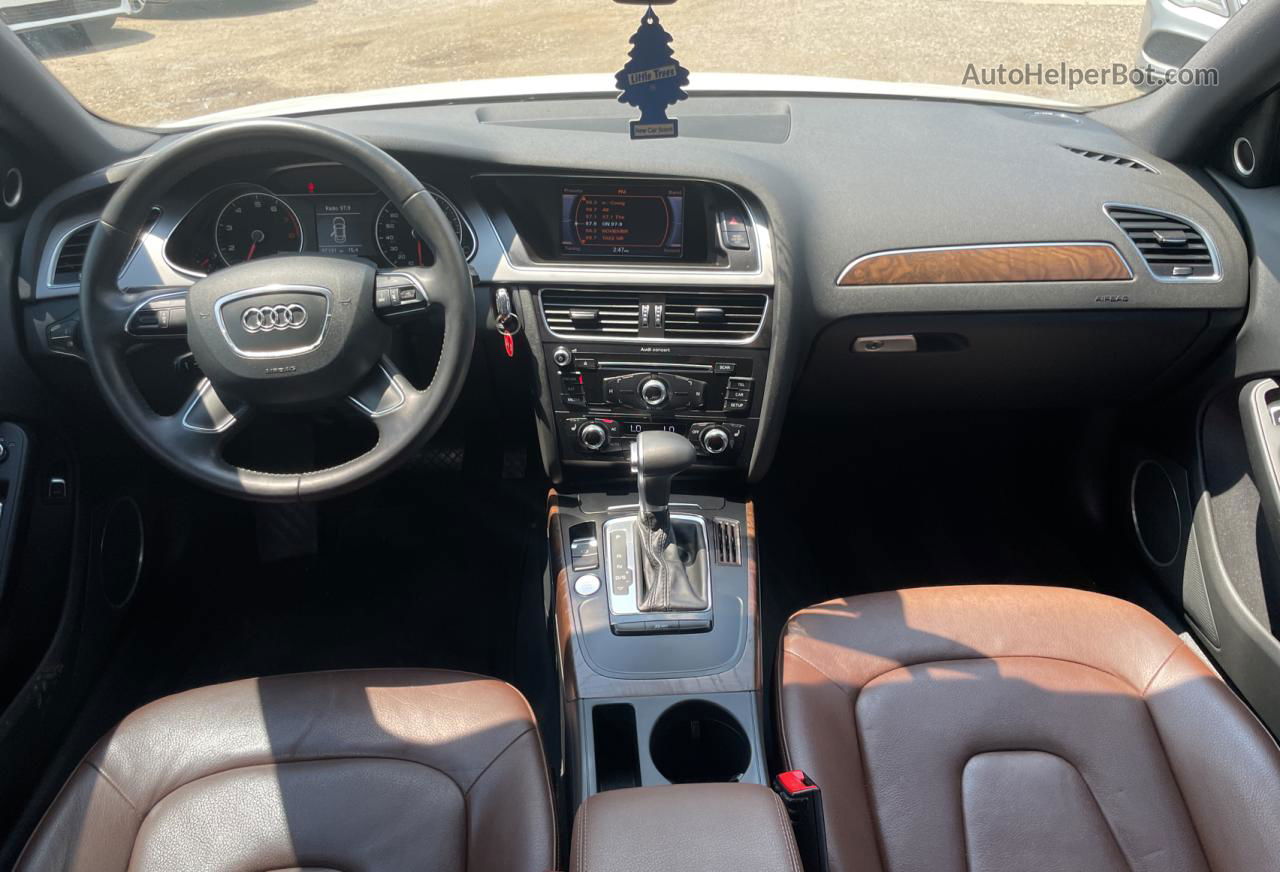 2013 Audi A4 Premium Plus White vin: WAUEFAFL5DA115850