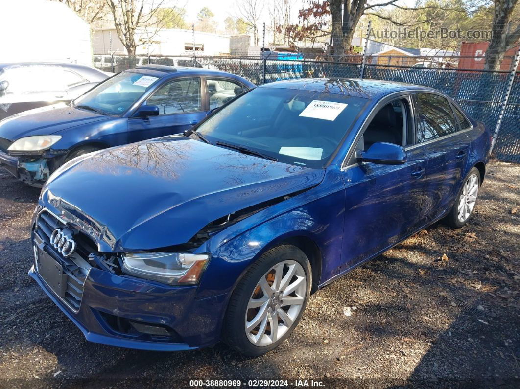 2013 Audi A4 2.0t Premium Синий vin: WAUEFAFL5DN013277