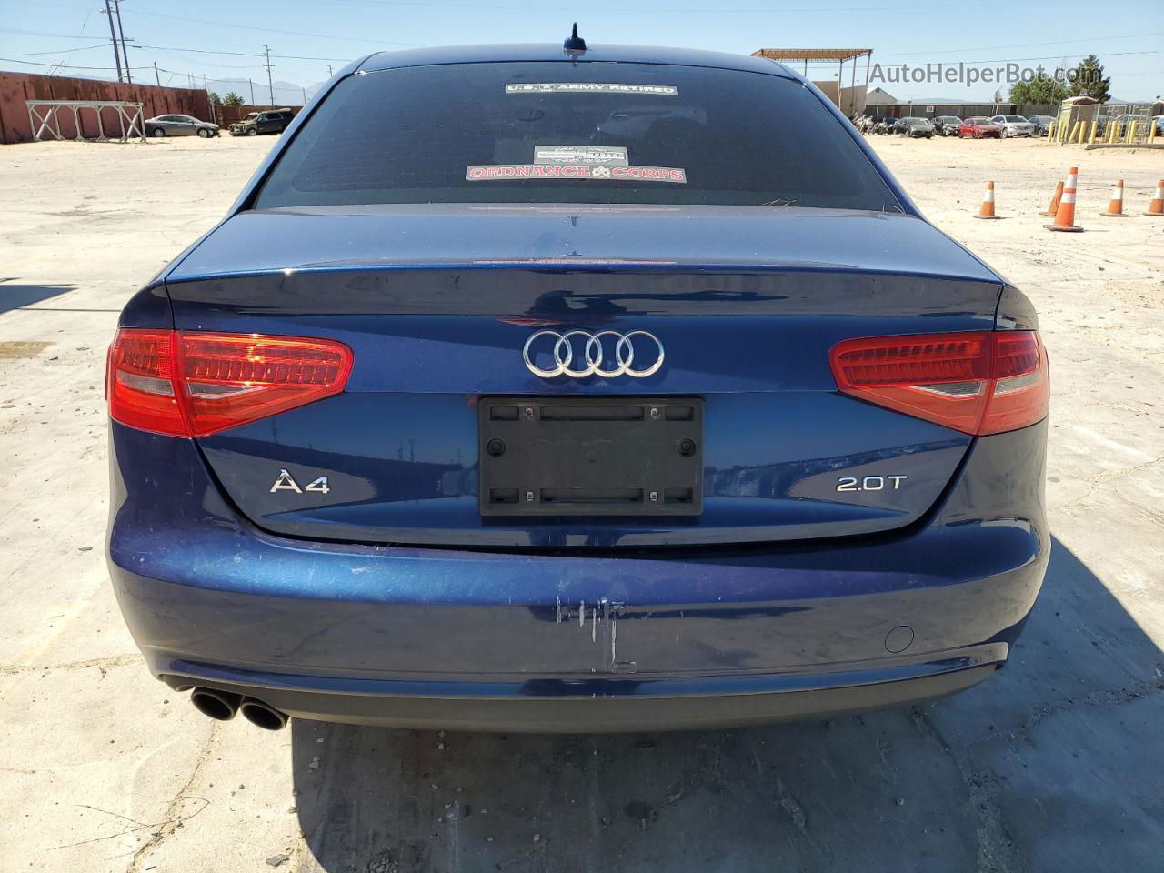 2013 Audi A4 Premium Plus Blue vin: WAUEFAFL5DN023436