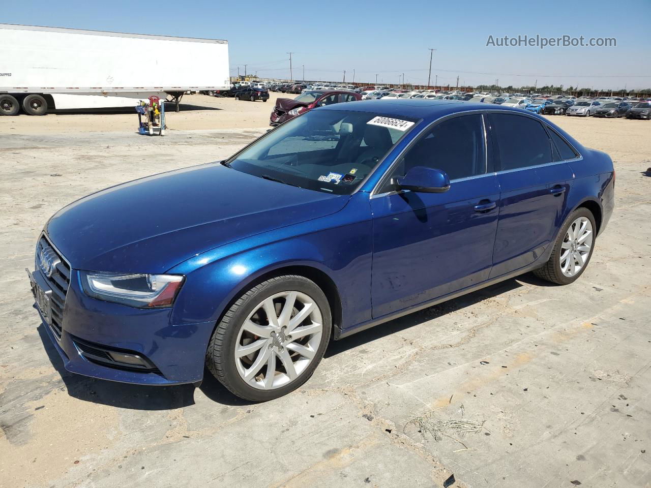 2013 Audi A4 Premium Plus Blue vin: WAUEFAFL5DN023436