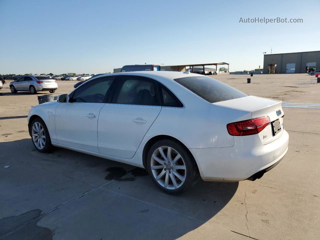 2013 Audi A4 Premium Plus White vin: WAUEFAFL5DN024599