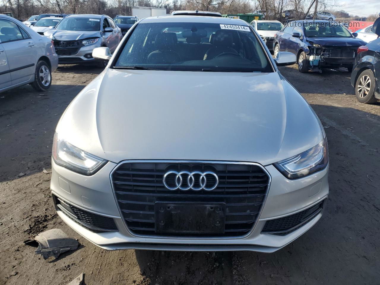 2014 Audi A4 Premium Plus Серебряный vin: WAUEFAFL5EN003348