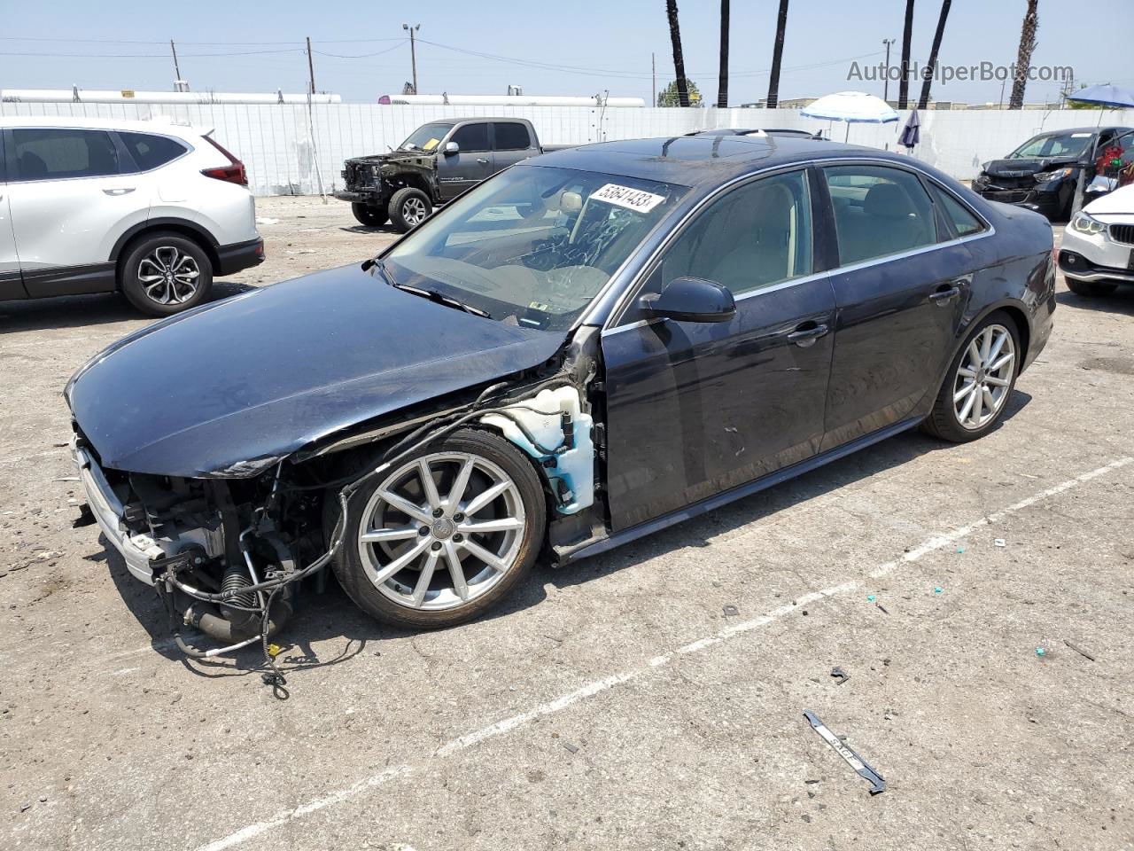 2016 Audi A4 Premium Plus S-line Blue vin: WAUEFAFL5GN010285