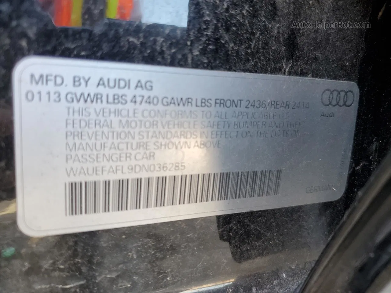 2013 Audi A4 Premium Plus Черный vin: WAUEFAFL9DN036285