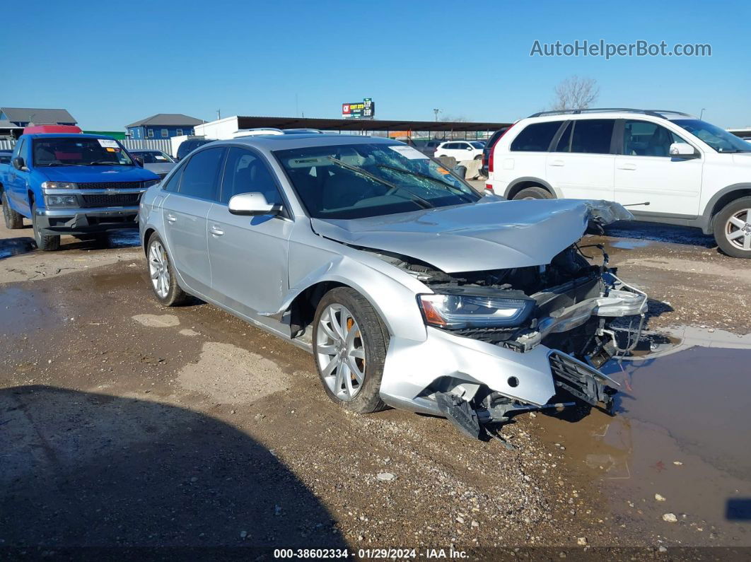 2013 Audi A4 2.0t Premium Silver vin: WAUEFAFL9DN049330