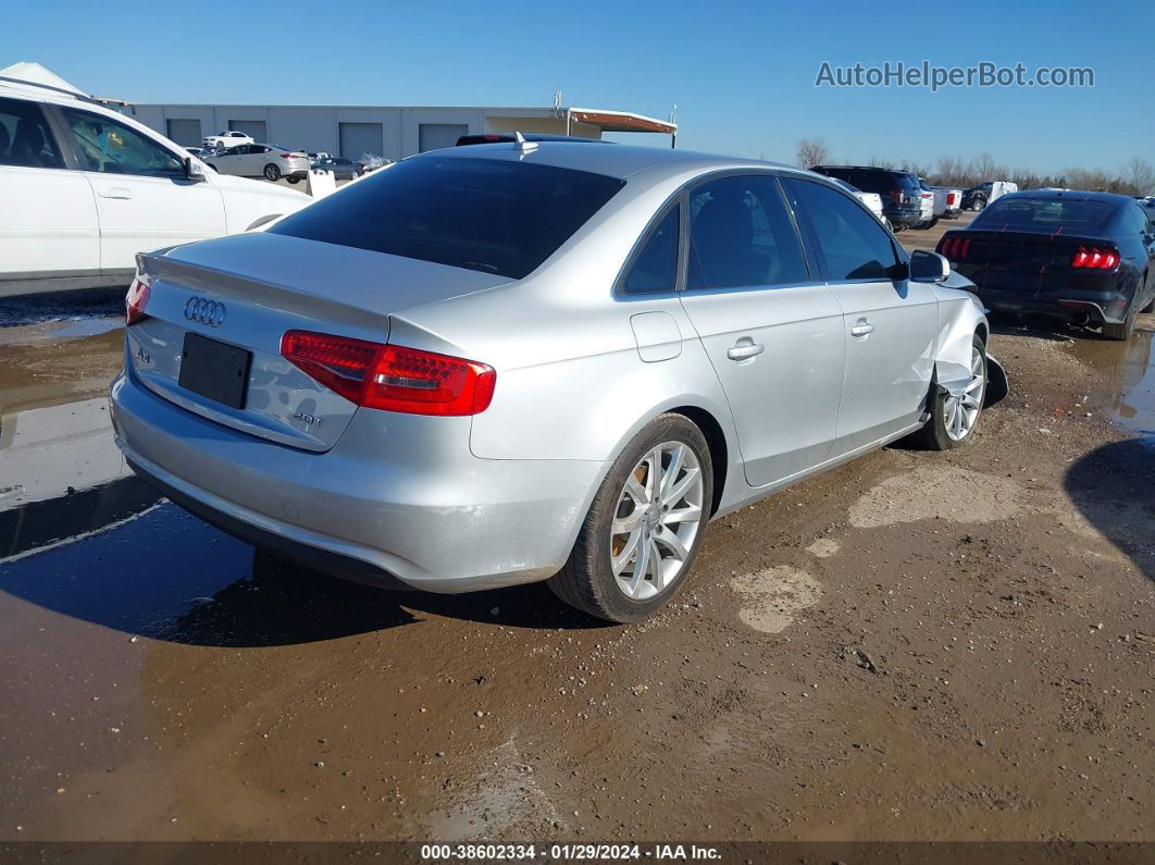 2013 Audi A4 2.0t Premium Silver vin: WAUEFAFL9DN049330