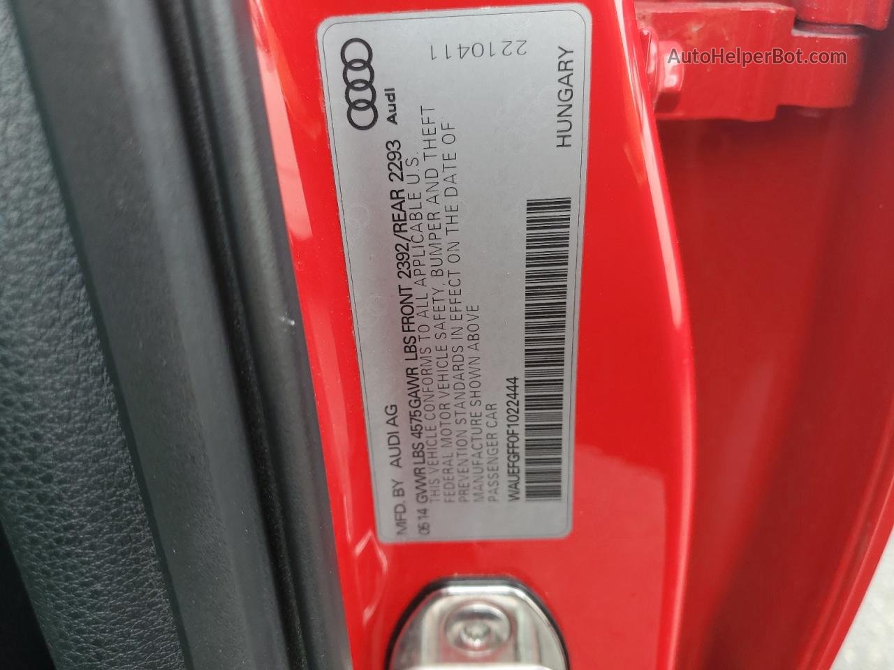 2015 Audi A3 Premium Plus Red vin: WAUEFGFF0F1022444