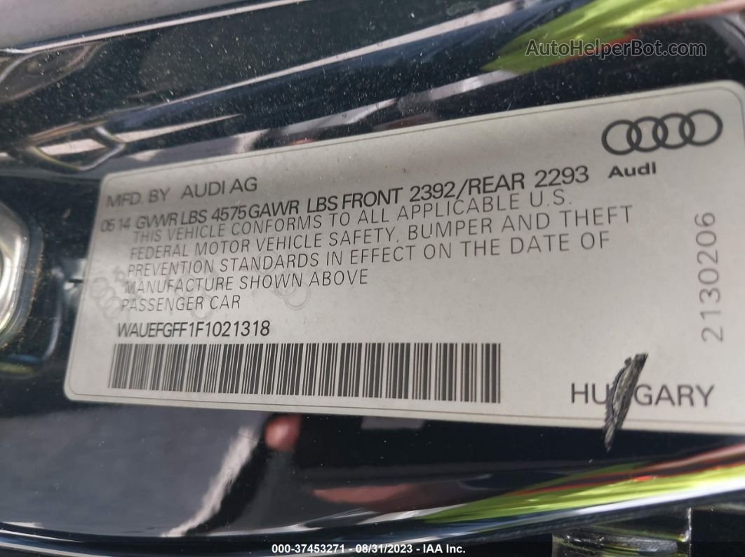 2015 Audi A3 2.0t Premium Plus Черный vin: WAUEFGFF1F1021318
