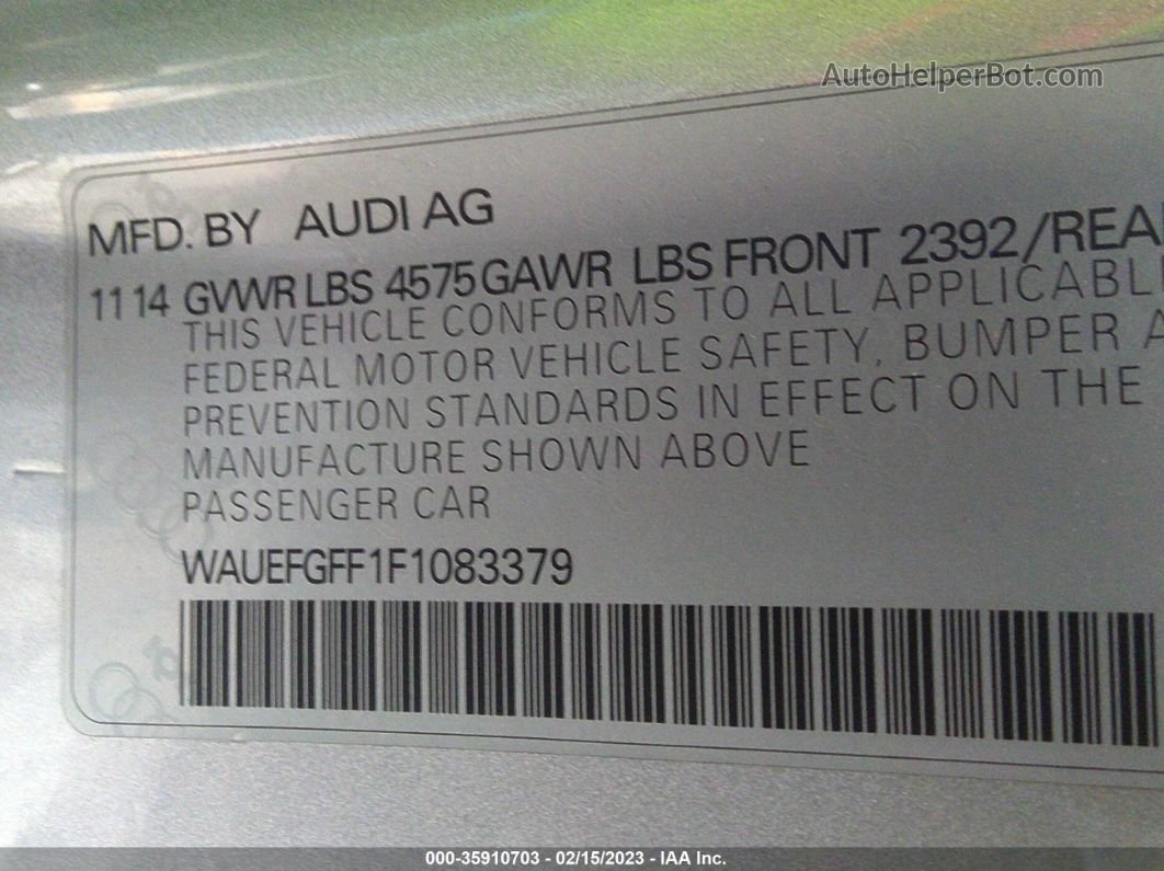2015 Audi A3 2.0t Premium Plus Silver vin: WAUEFGFF1F1083379