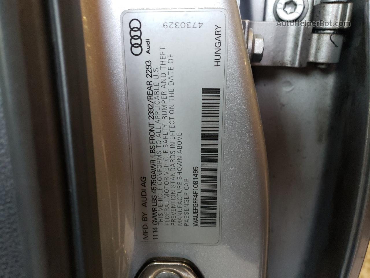 2015 Audi A3 Premium Plus Silver vin: WAUEFGFF4F1081495