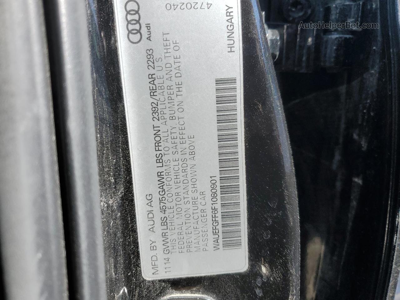 2015 Audi A3 Premium Plus Black vin: WAUEFGFF6F1080901