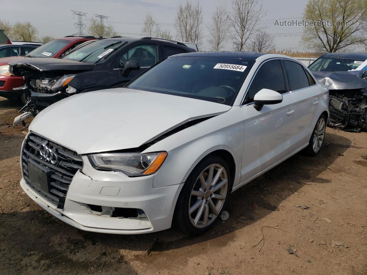 2015 Audi A3 Premium Plus White vin: WAUEFGFF6F1089369