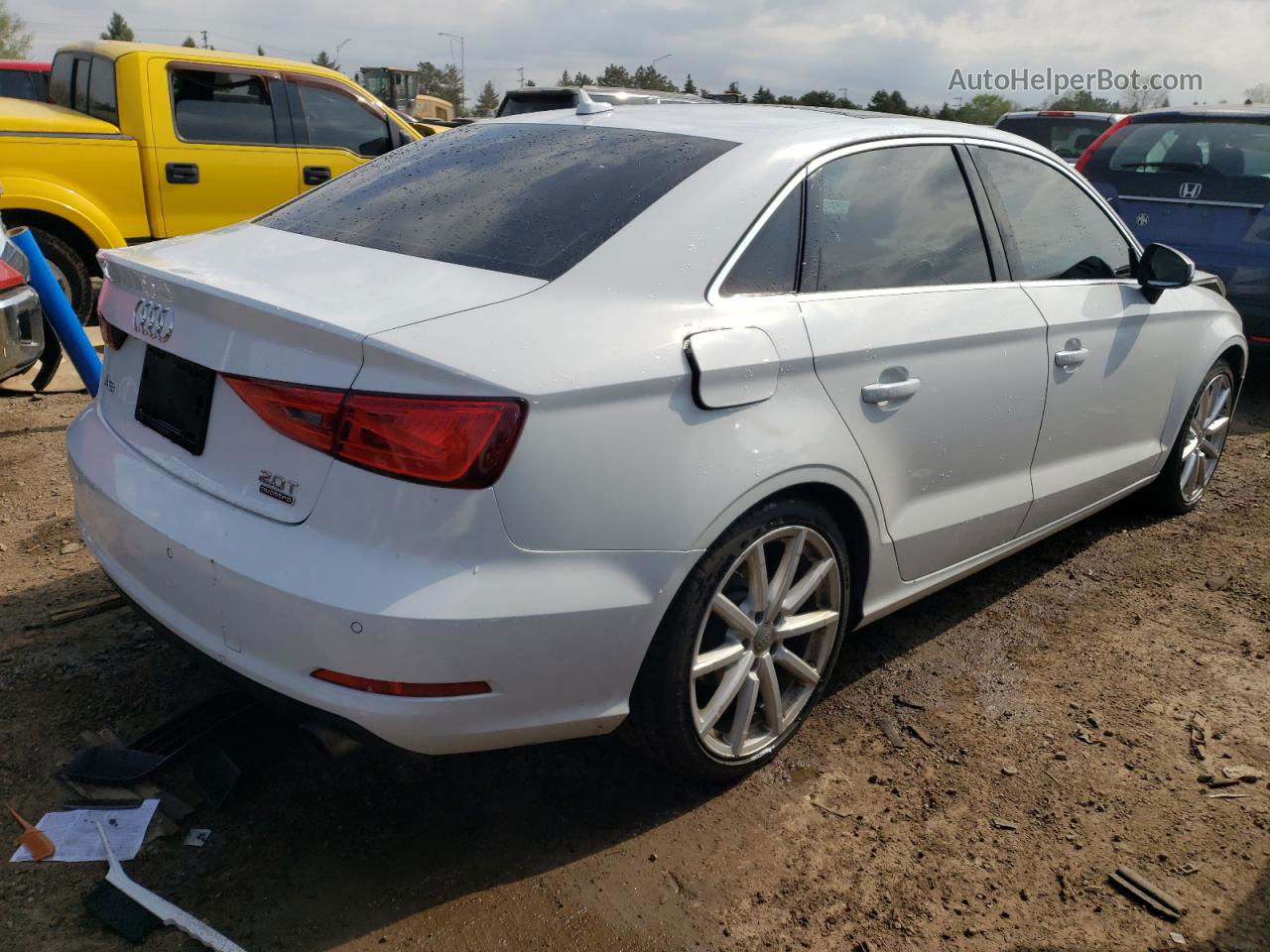 2015 Audi A3 Premium Plus White vin: WAUEFGFF6F1089369