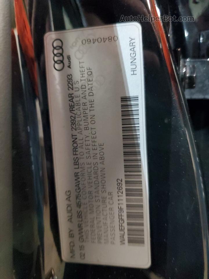 2015 Audi A3 Premium Plus Black vin: WAUEFGFF9F1112692
