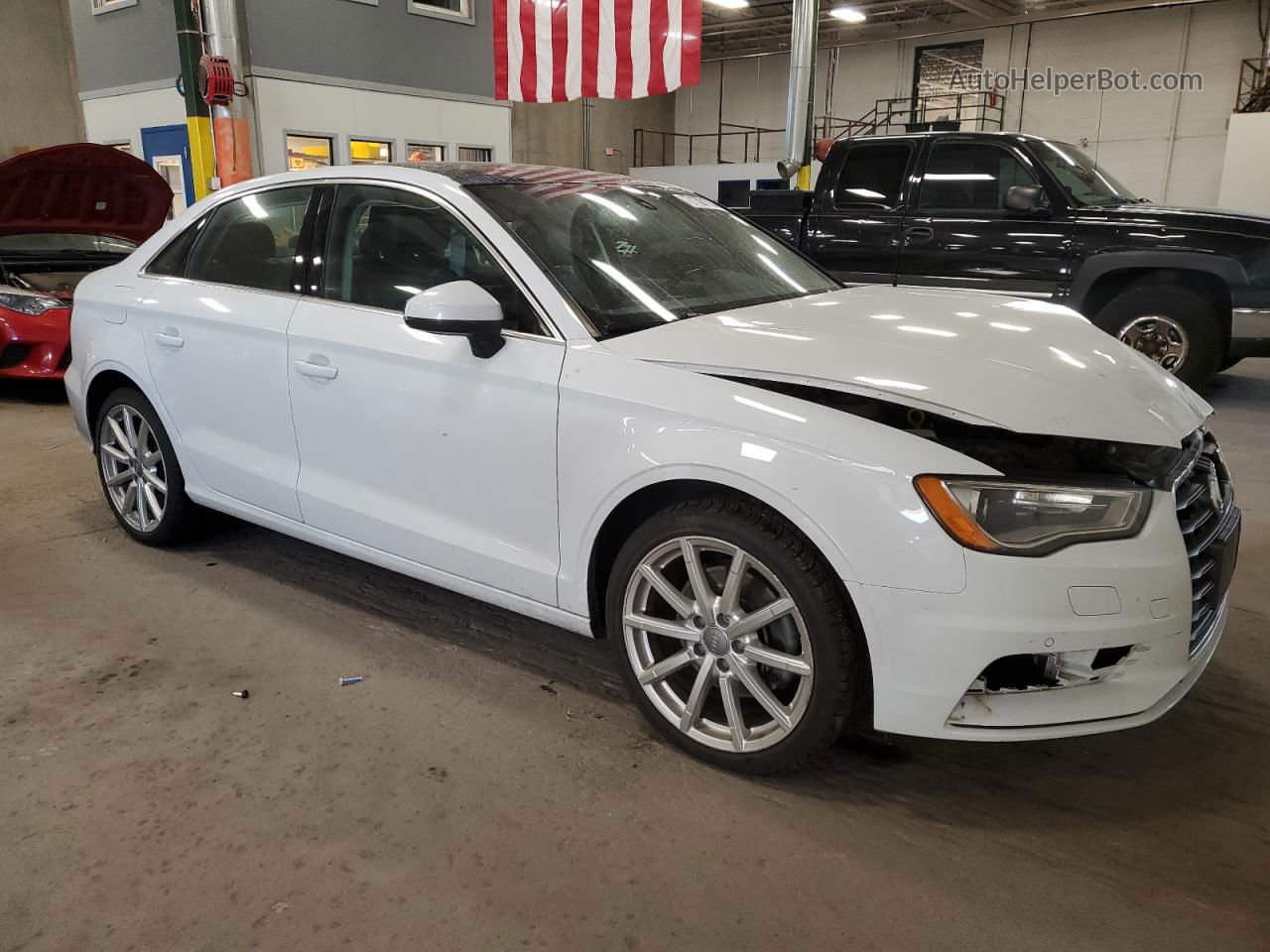 2015 Audi A3 Premium Plus White vin: WAUEFGFFXF1128853