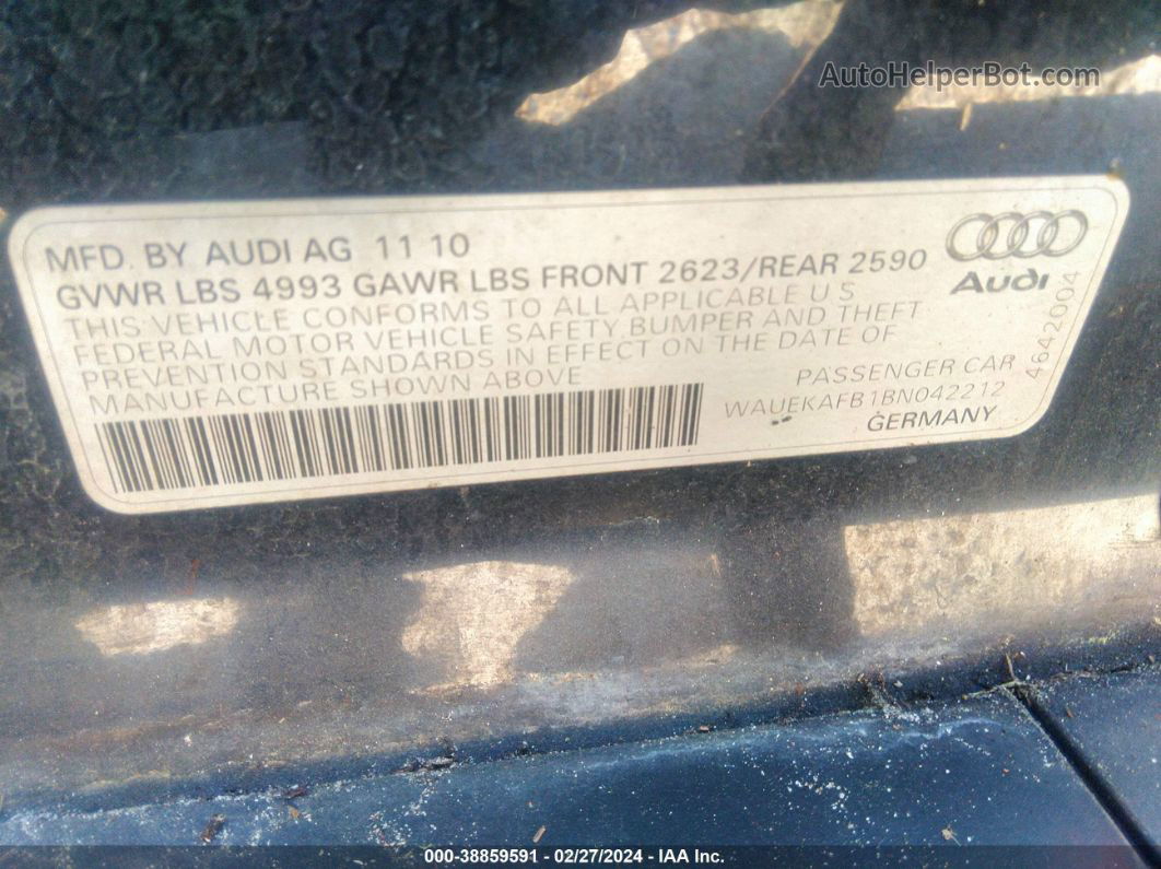 2011 Audi A6 3.2 Premium Черный vin: WAUEKAFB1BN042212