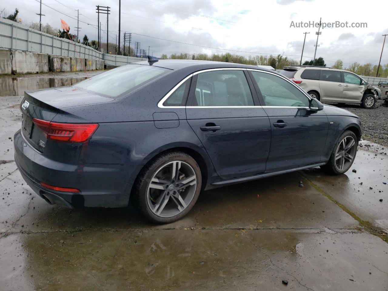 2017 Audi A4 Premium Plus Синий vin: WAUENAF40HN013432