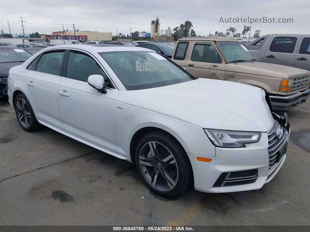 2017 Audi A4 Premium Plus White vin: WAUENAF40HN017593