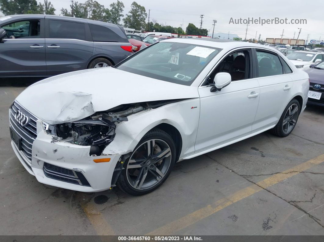 2017 Audi A4 Premium Plus White vin: WAUENAF40HN017593