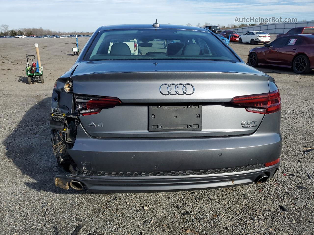 2018 Audi A4 Premium Plus Silver vin: WAUENAF40JA062224