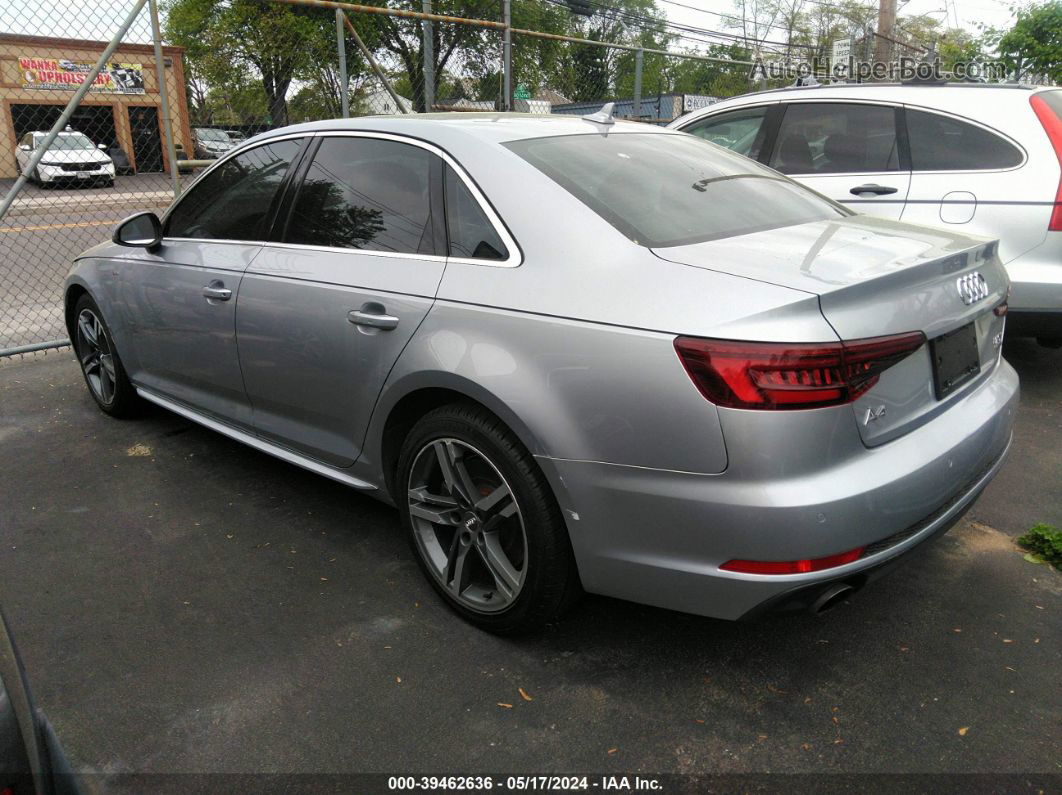 2018 Audi A4 2.0t Qua Prem Plus Silver vin: WAUENAF40JA110529