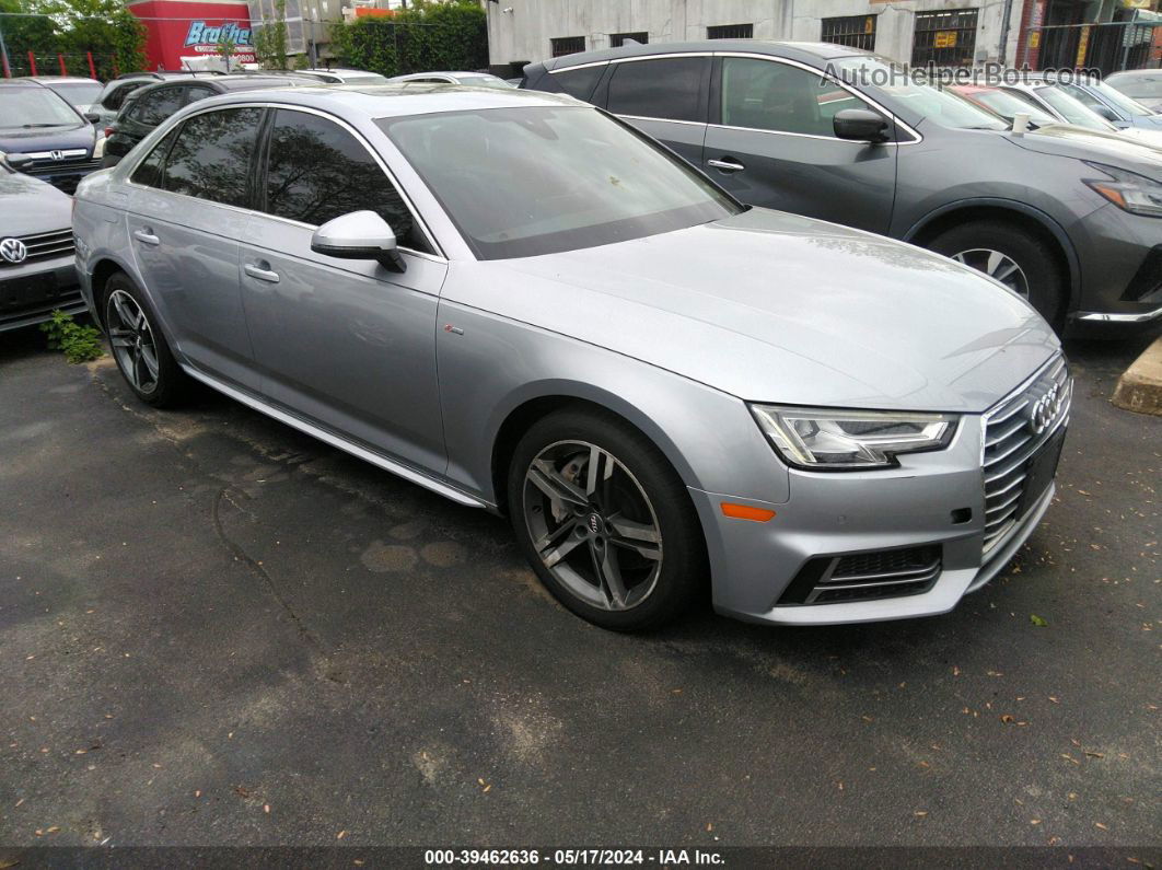 2018 Audi A4 2.0t Qua Prem Plus Silver vin: WAUENAF40JA110529