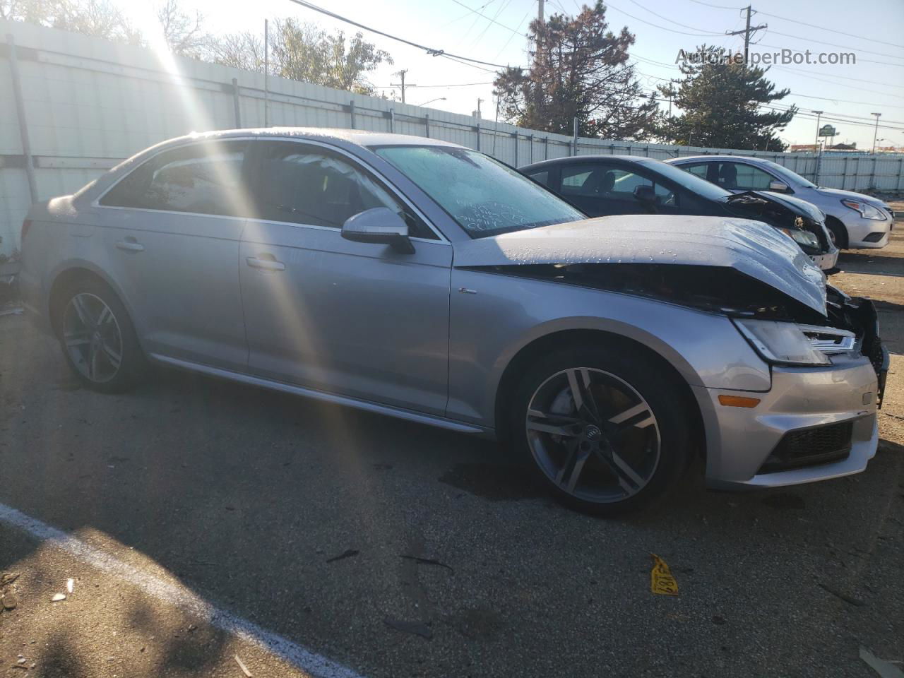 2018 Audi A4 Premium Plus Silver vin: WAUENAF40JA171119