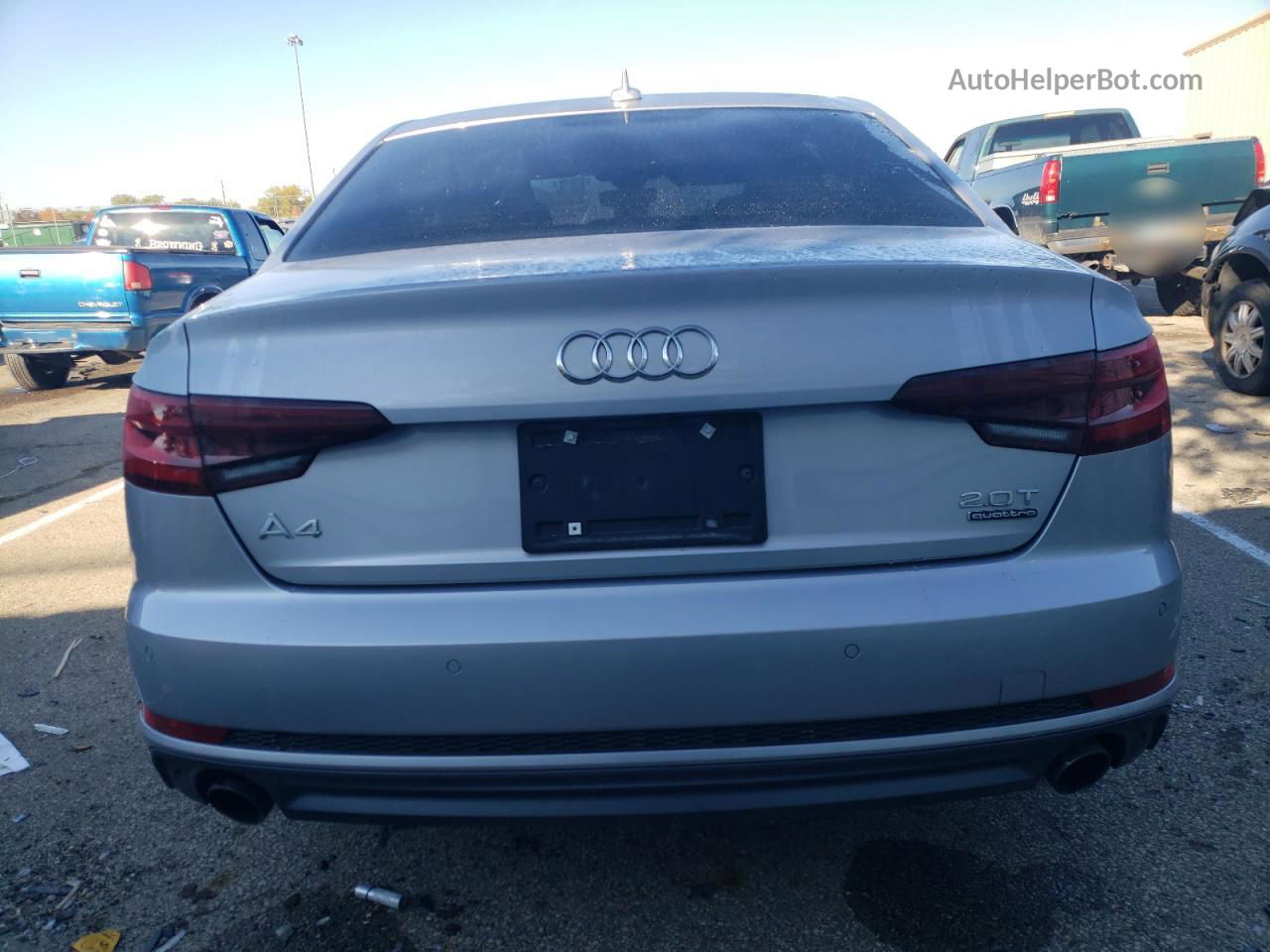 2018 Audi A4 Premium Plus Silver vin: WAUENAF40JA171119