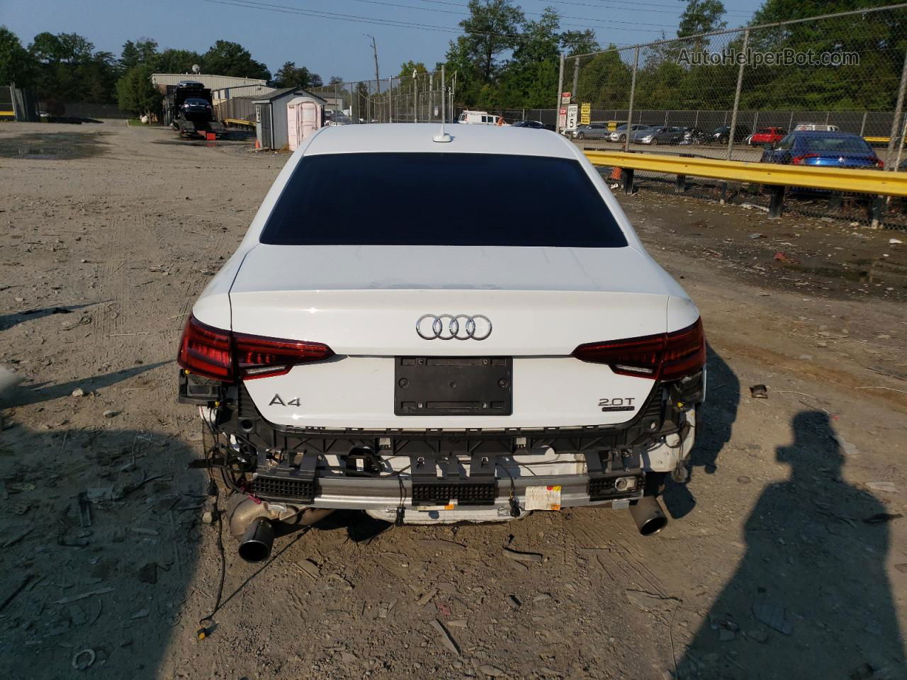 2018 Audi A4 Premium Plus White vin: WAUENAF40JN014540