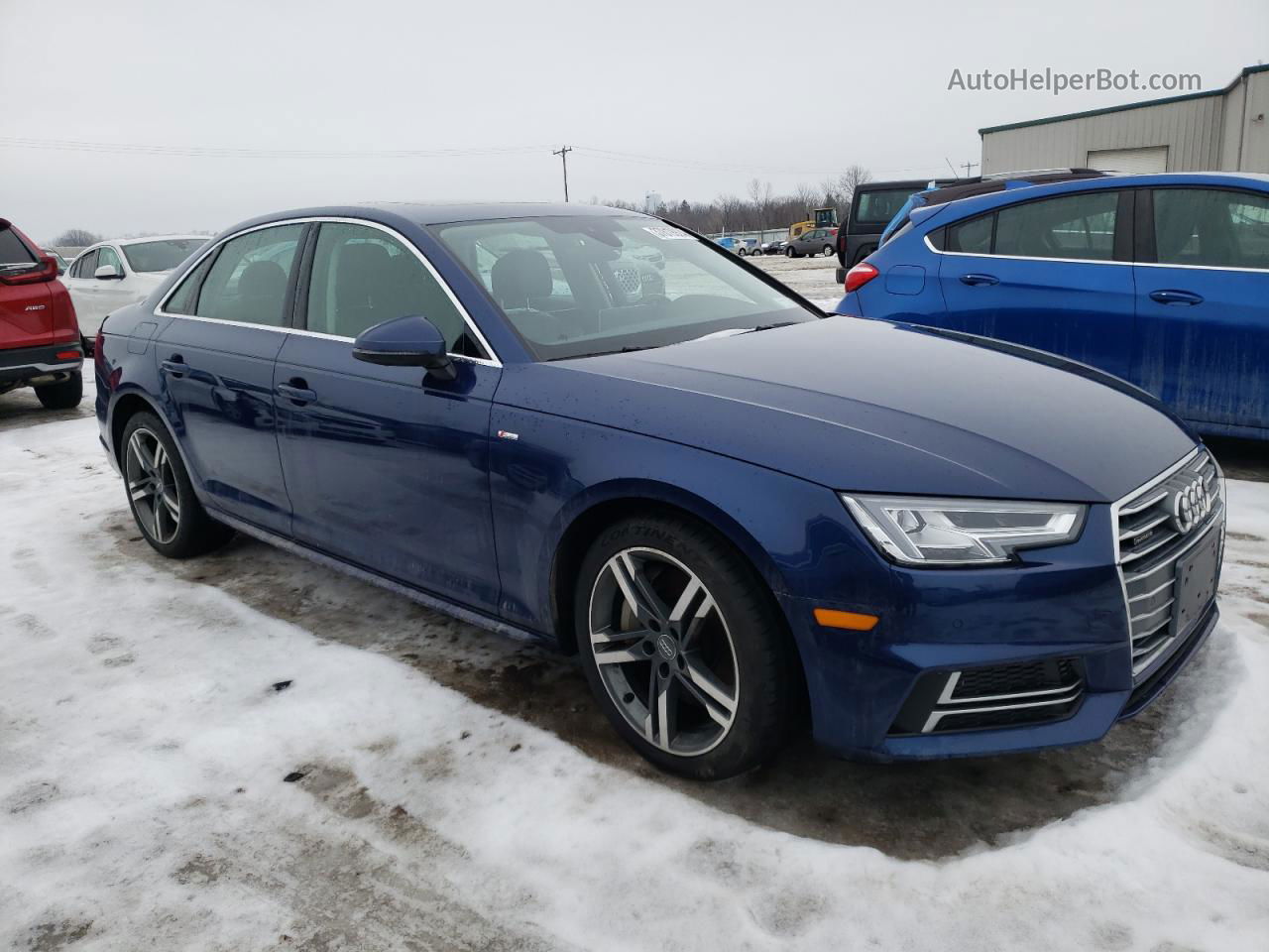 2018 Audi A4 Premium Plus Синий vin: WAUENAF40JN017955